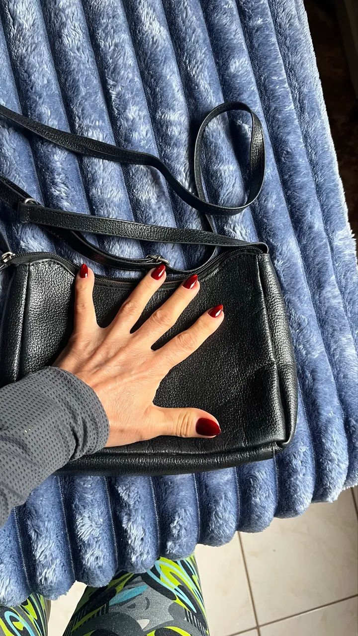 Bolsa couro preta - Foto 4