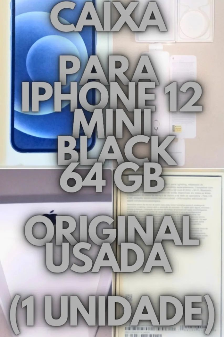 Caixa para iPhone 12 mini Black 64GB Original Usada