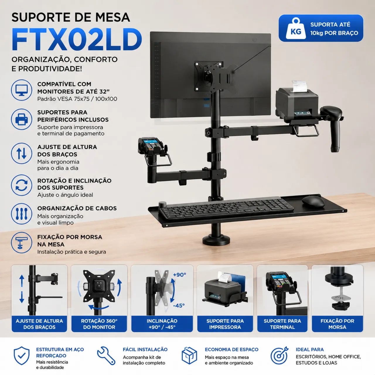 Suporte para dois monitores  - Foto 2