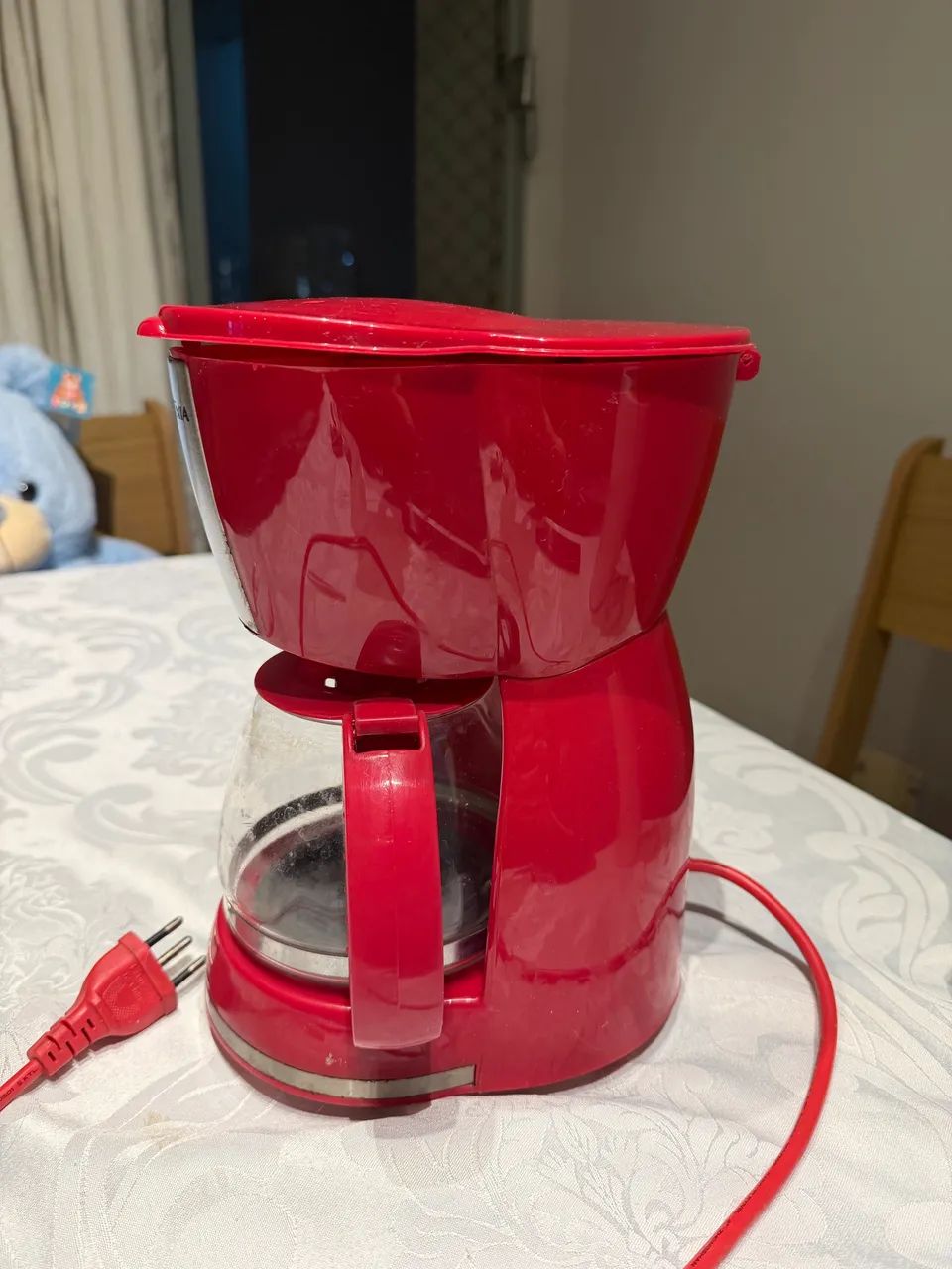 Cafeteira Britânia CP15 Vidro Vermelha com Inox 127v - Foto 2