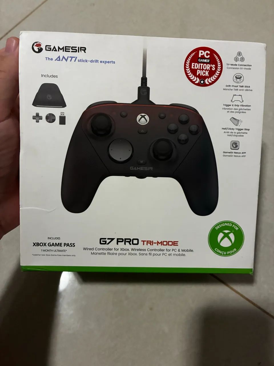 Controle Gamesir G7 Pro Compatível Com Xbox Pc Android Com Dock Hall Rgb Tri-Mode