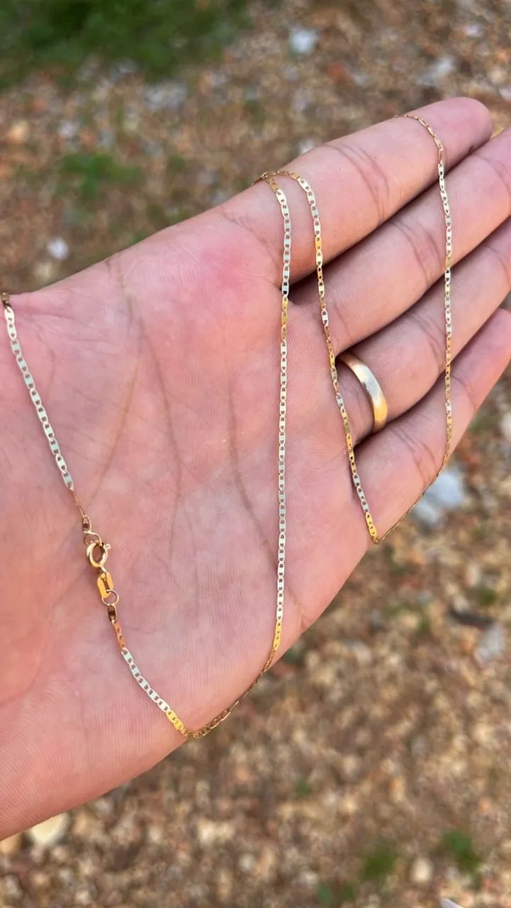 Piastrine de ouro 18k1,9gr 70cm