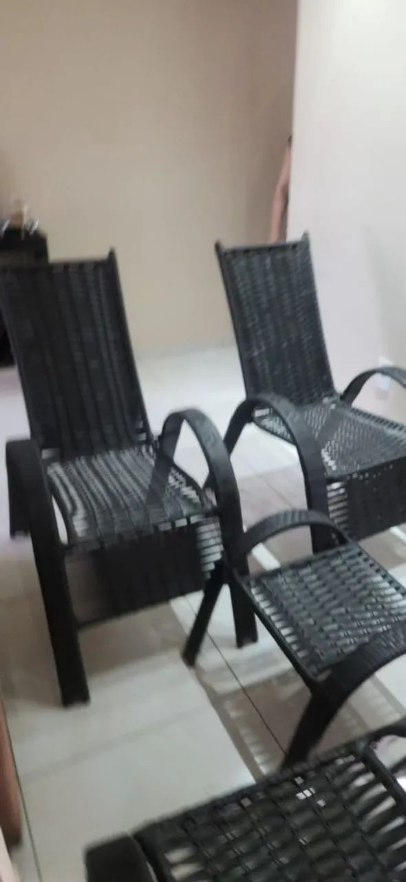 Conjunto Área Externa: 4 Cadeiras + Centro - Excelente Estado - Foto 2
