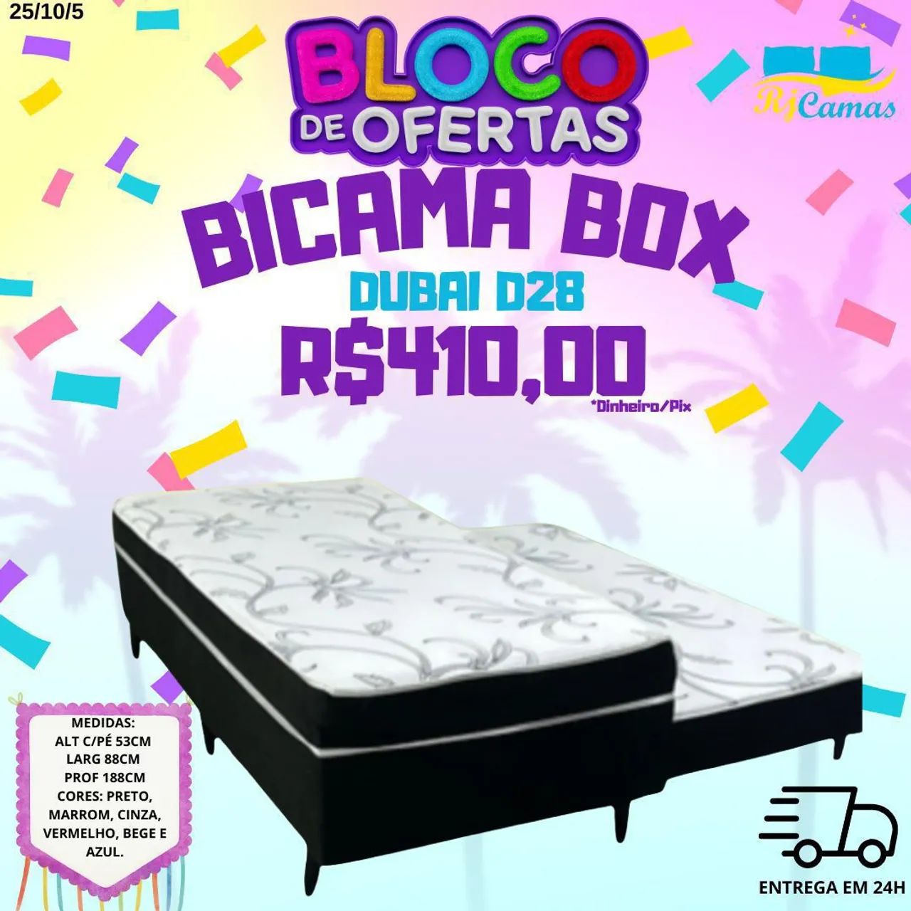 CAMA BOX SOLTEIRO COM AUXILIAR D28 - DIRETO DE FÁBRICA 