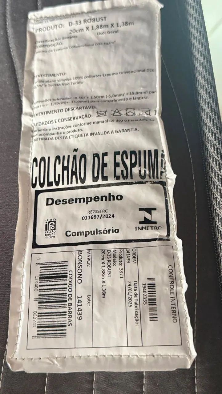 Colchão Ortopédico espuma D33 Bonsono - Foto 2