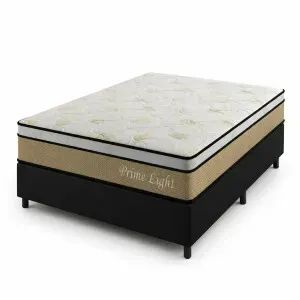 Conjunto Base com Colchão Casal de Molas Ensacadas Prime Light