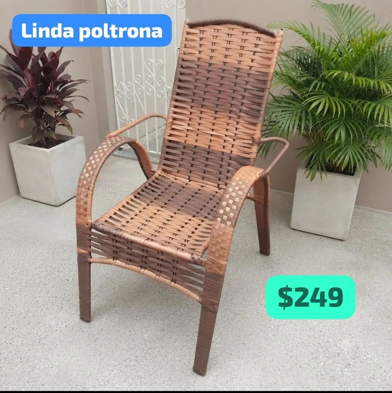 Poltrona linda estilo varanda