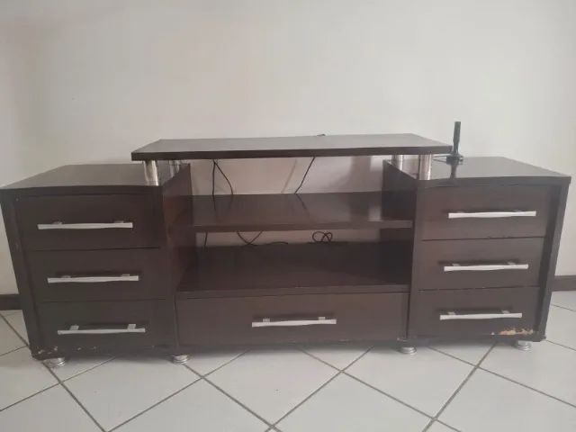 Rack para sala com gavetas