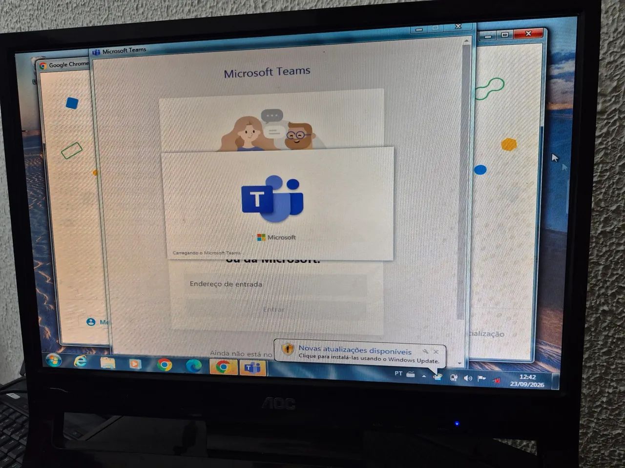 Monitor AOC LED 18.5" (Para Conserto ou Retirada de Peças) - Modelo E970SWHEN - Foto 3