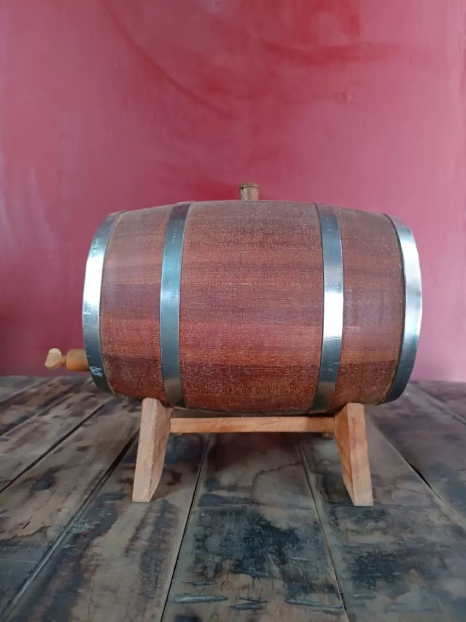  Barril Para Cachaça de Madeira Jequitibá Rosa 5 Litros (Já Curtido) - Foto 4