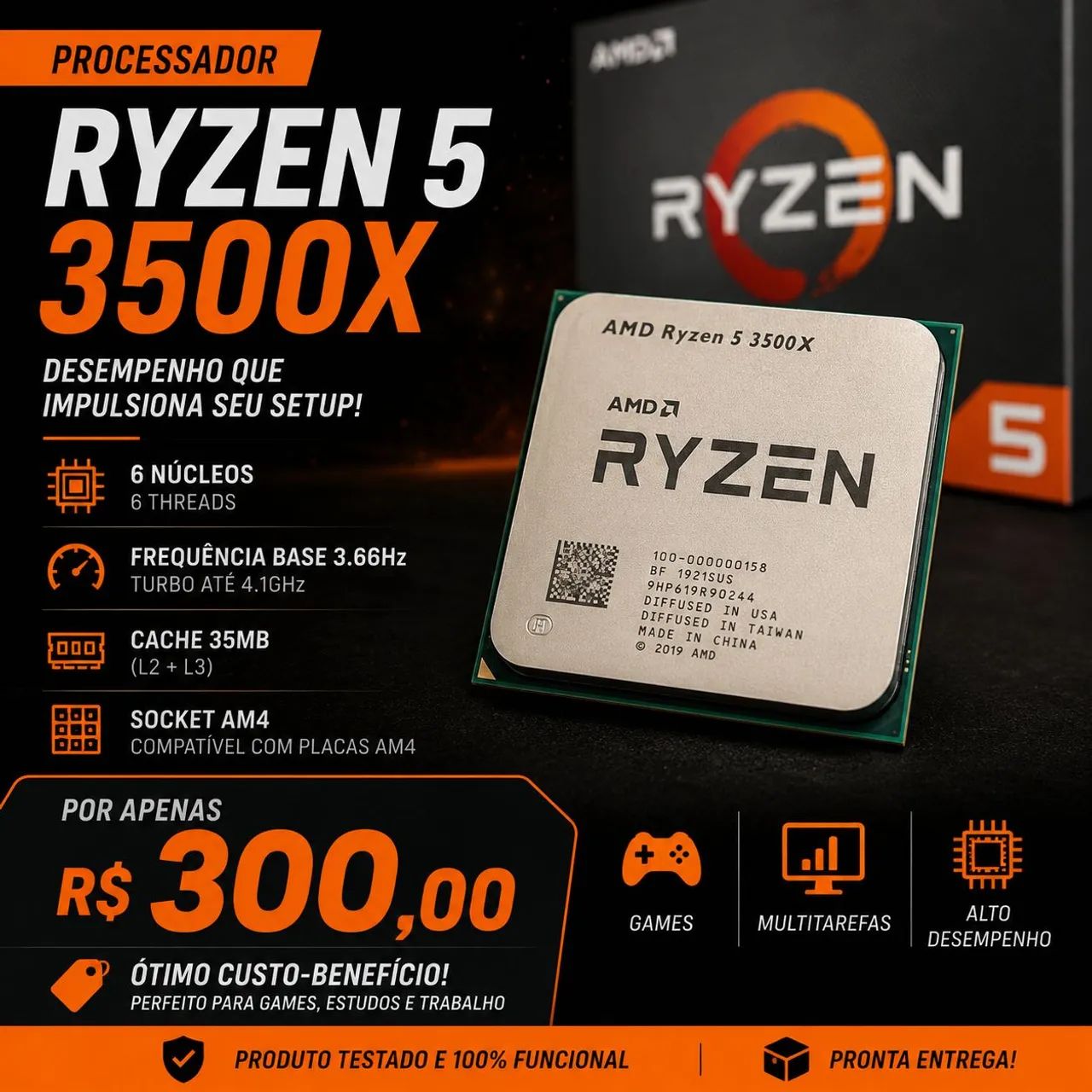 Processador Ryzen 5 3500x - Processadores - Bancários, João Pessoa