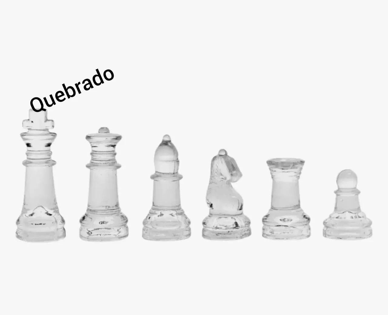 Jogo Tabuleiro de Xadrez de Vidro 25x25cm - Foto 5