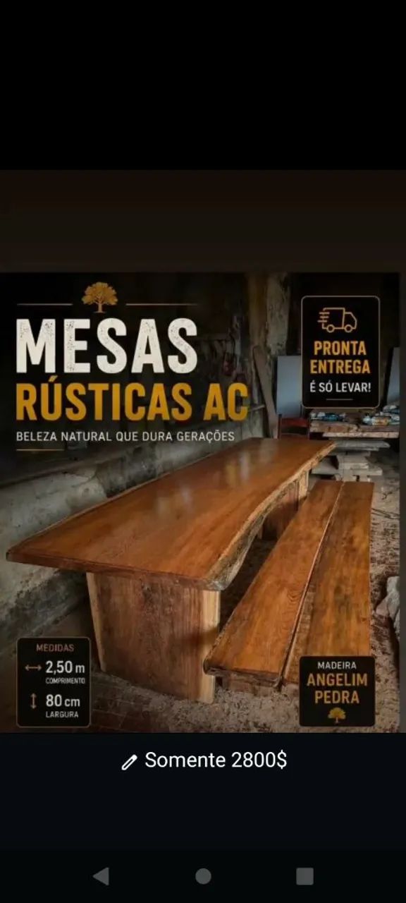 Vende se mesas rústica  - Foto 2