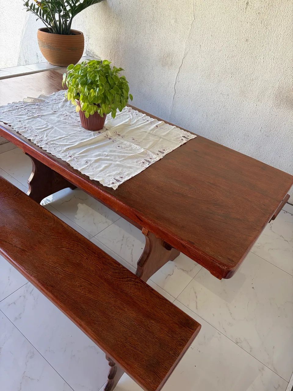 Mesa De Madeira Angelim Pedra Maciça