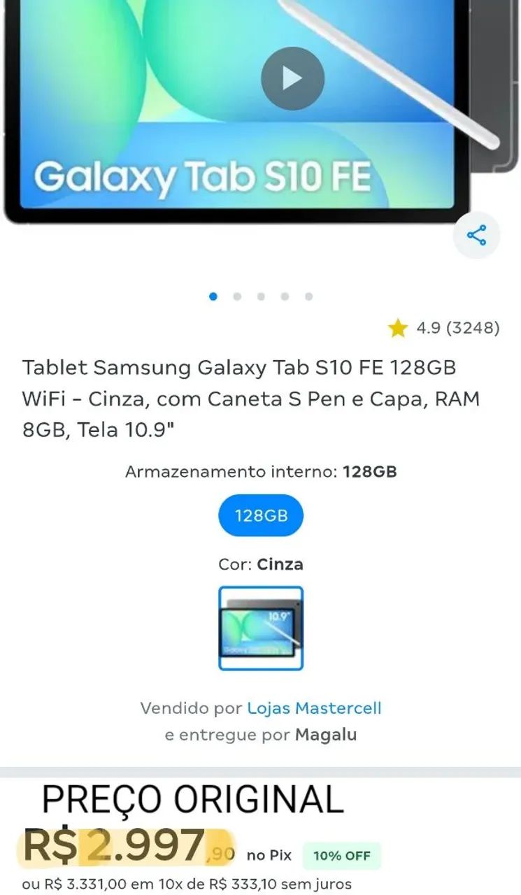Samsung Galaxy Tab S10 FE 128GB - Foto 4