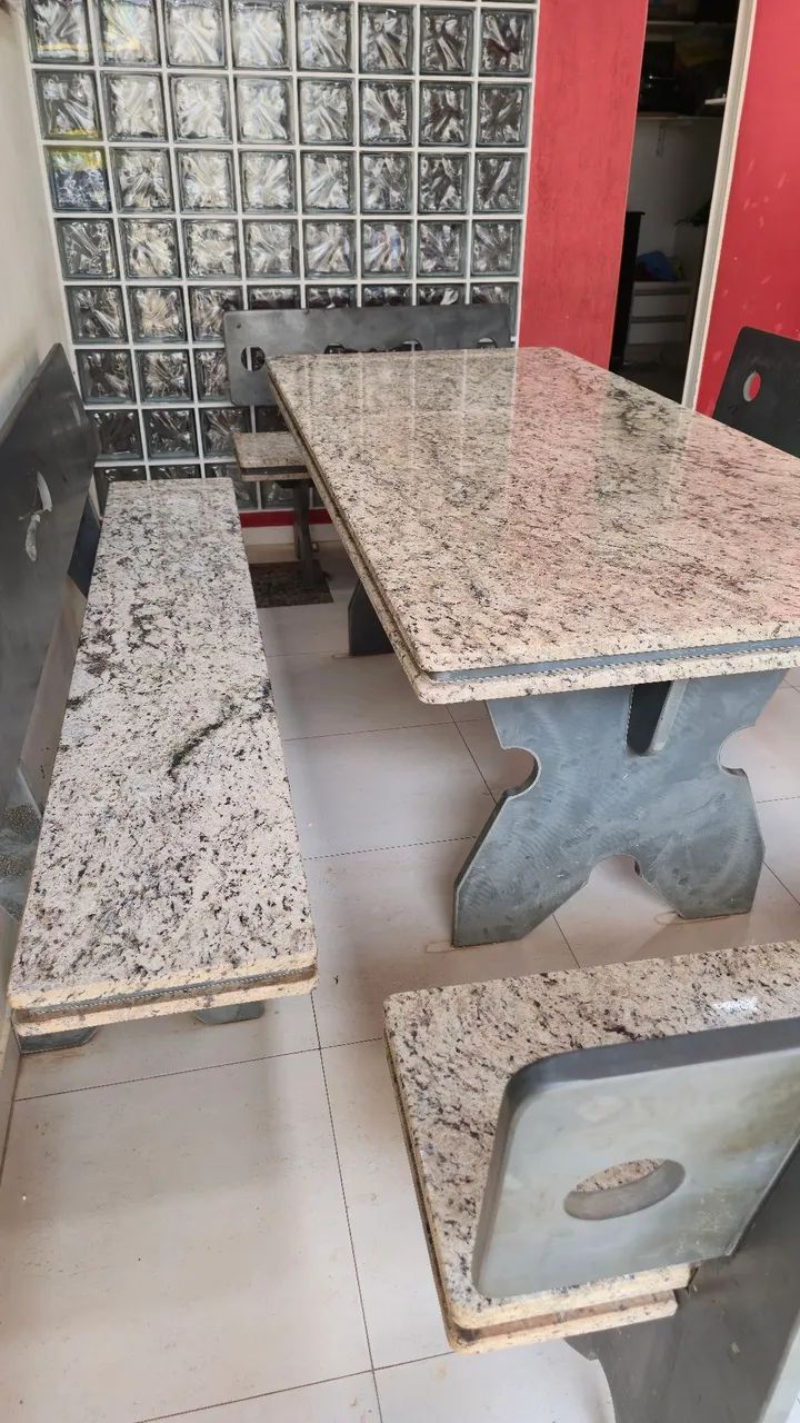 MESA DE GRANITO + 4 BANCOS - Foto 5