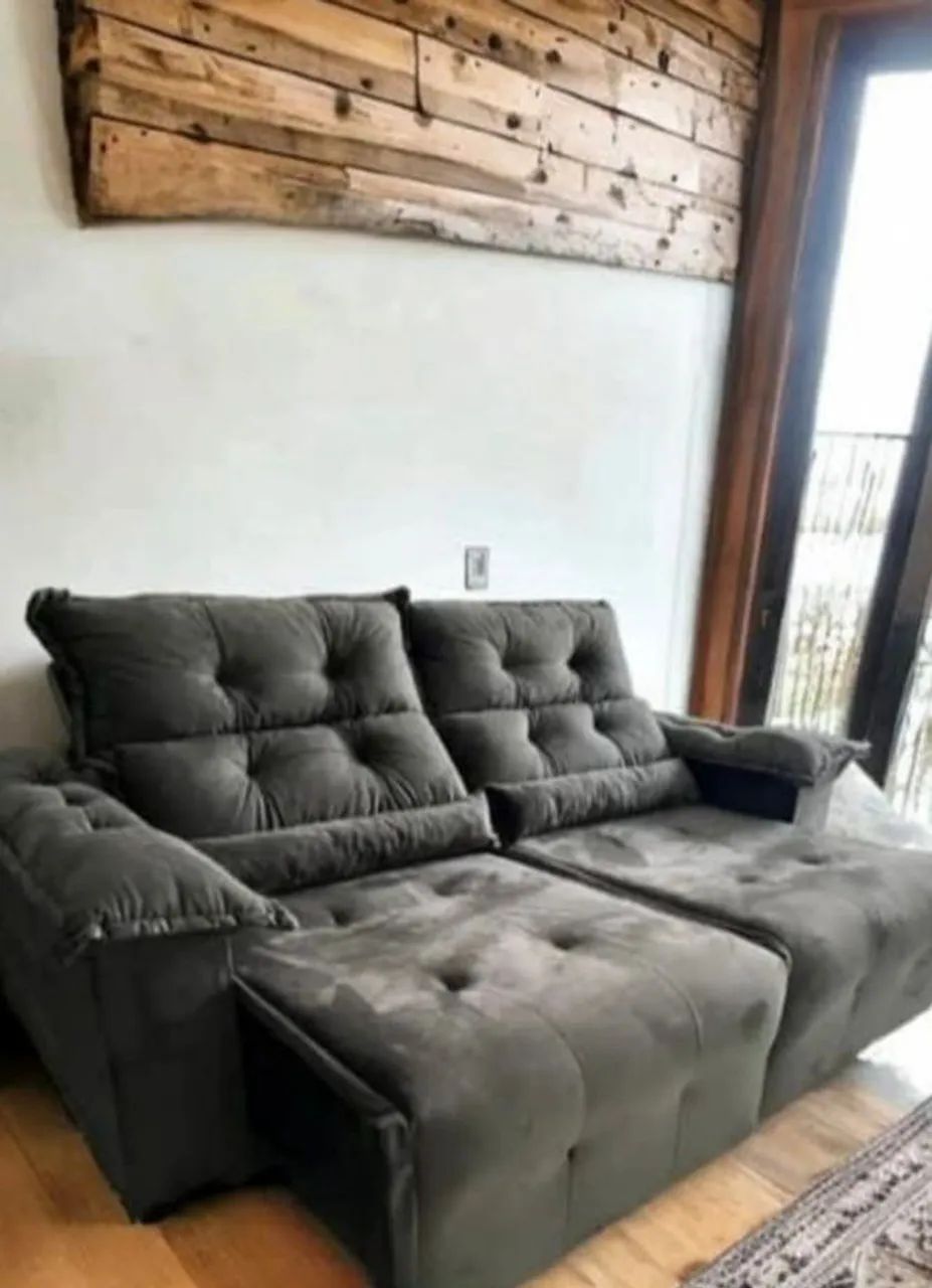 Sofá Retrátil Reclinável 2 lugares com mola ensacada  - Foto 2
