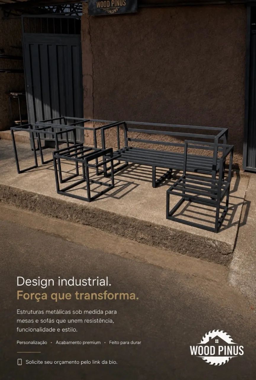 Estruturas de mesas e sofás
