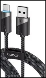Cabo USB para USB-C Toocki - 2m Turbo 3A
