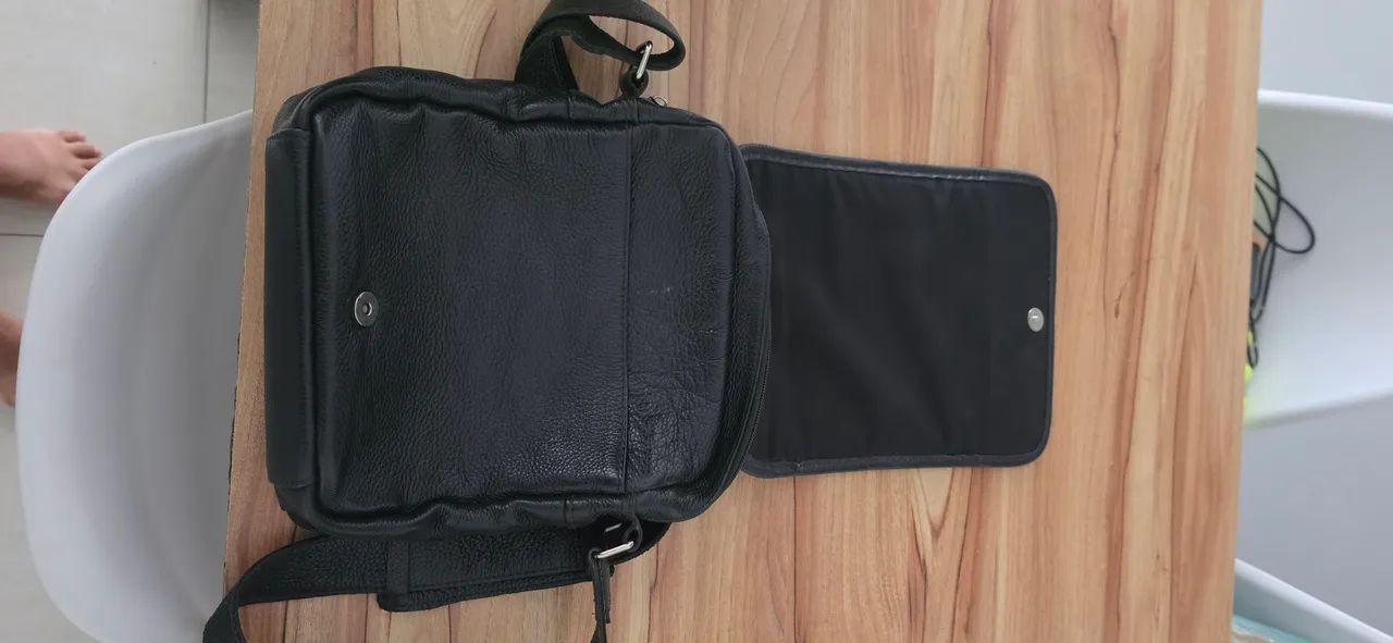 BOLSA CNS 100% COURO TRANSVERSAL MASCULINA 100% COURO - Foto 4