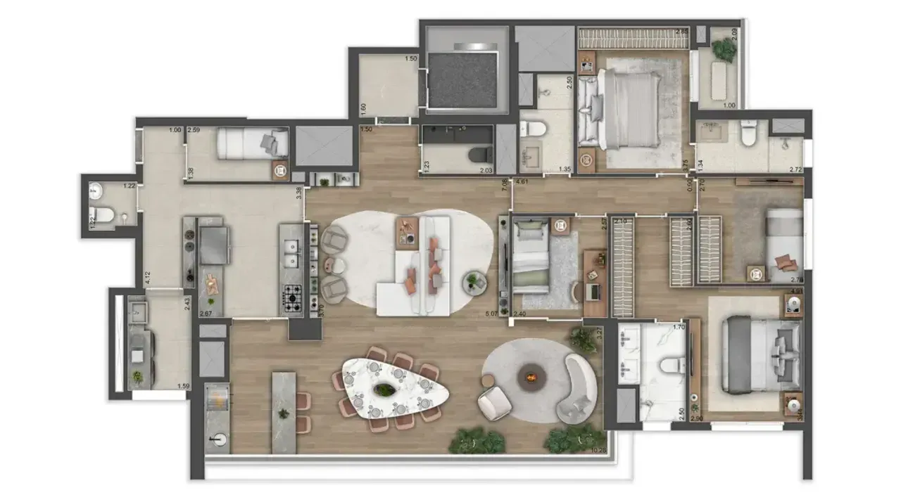 PLANTA 164m²
