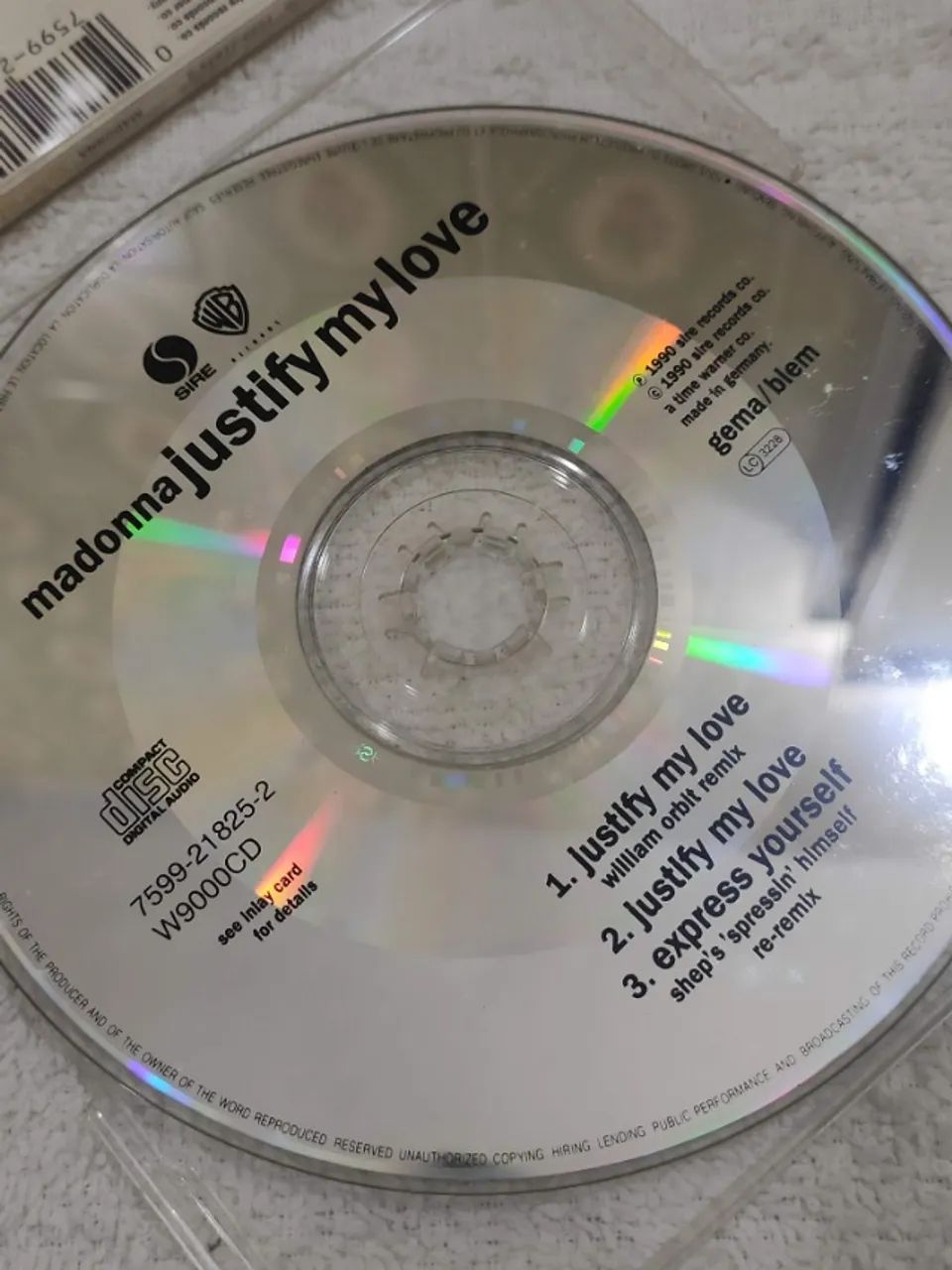 CD Single Madonna Justify My Love - Foto 5