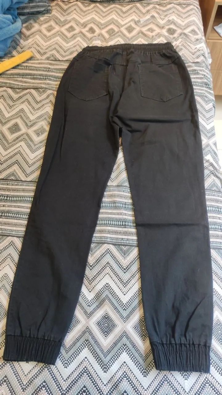 Calça Jogger Preta - Tam. M com Elástico - Foto 2