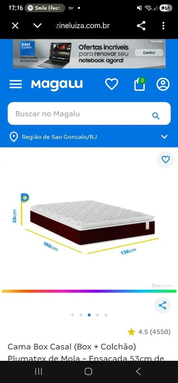 Colchão + box semi novo - Foto 4