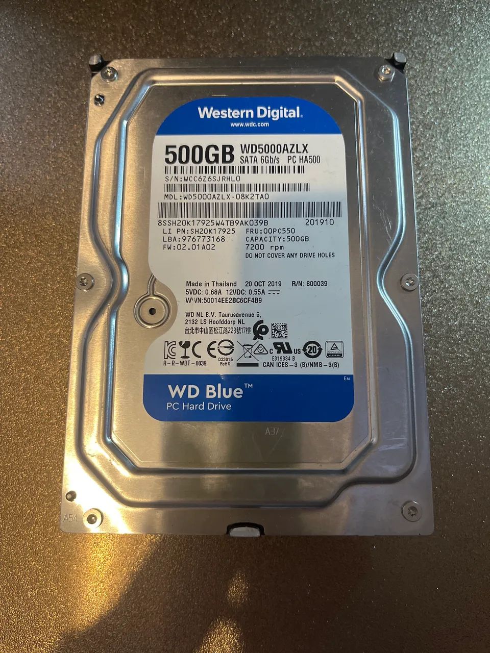 HD de 500gb WD- para DVR, COMPUTADOR E PC GAMER
