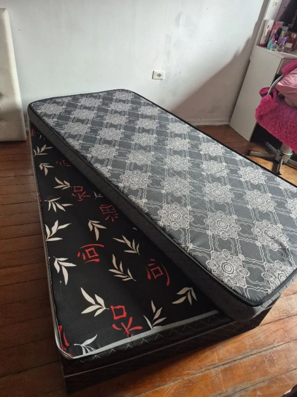 Cama box solteiro com colchão e cabeceira  - Foto 2