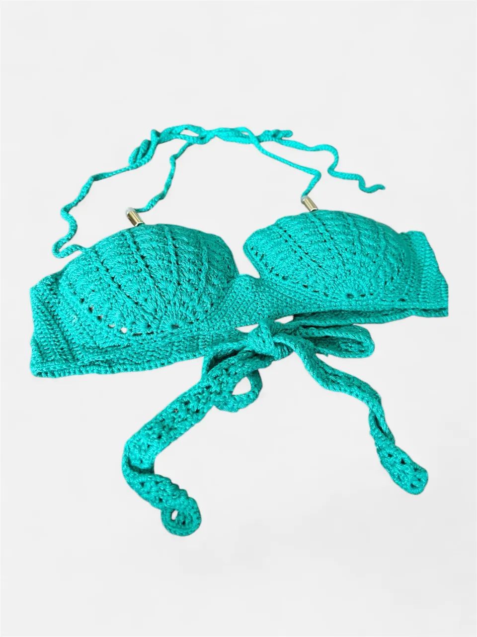 Top Biquíni Crochê Concha do Mar Boho Verão - Foto 3