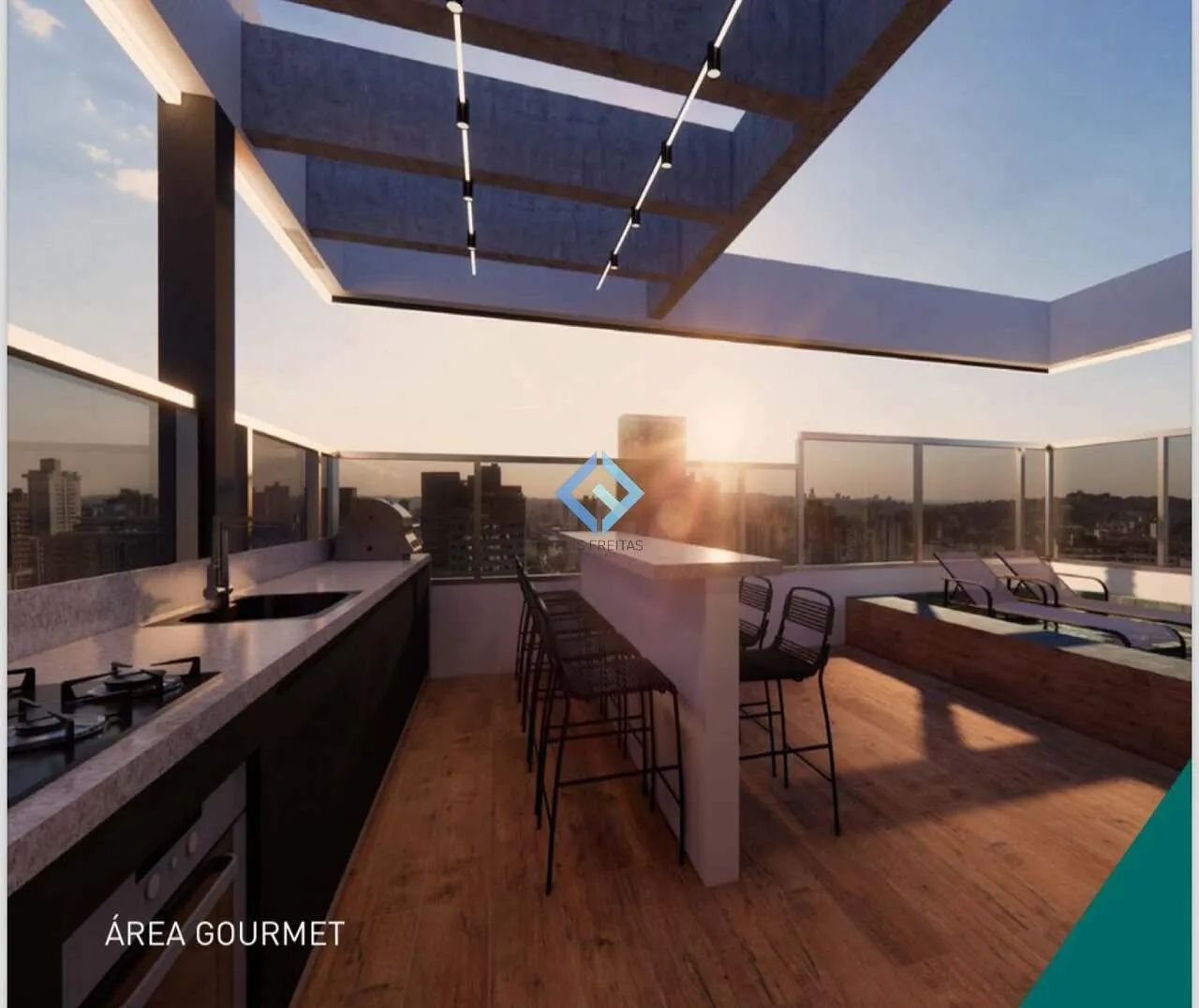 Edifício Jade: apartamento com 63,54m², 1 quarto com terraço, em construção no Lourdes. - Foto 3