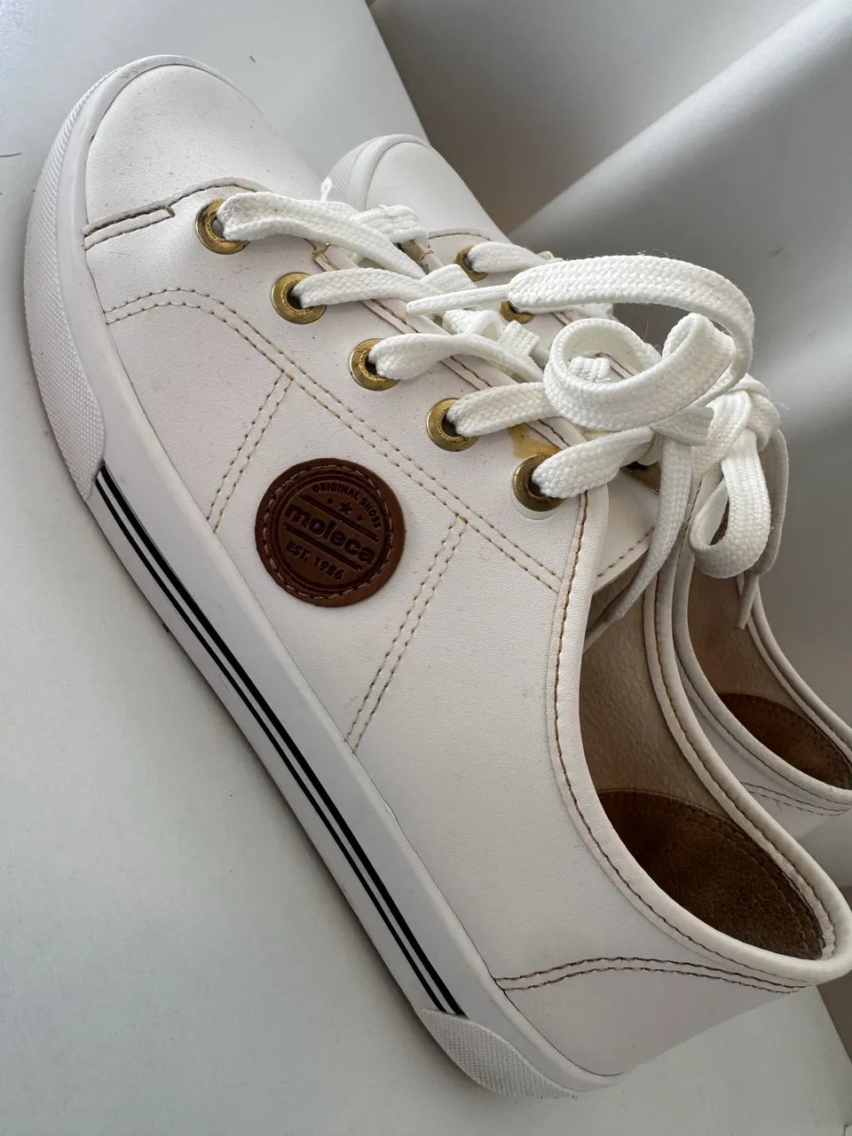 Tênis branco casual Moleca feminino  - Foto 4
