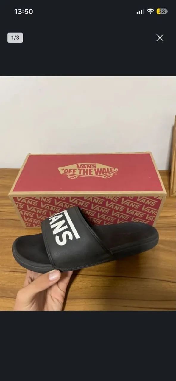 Chinelo vans original preto