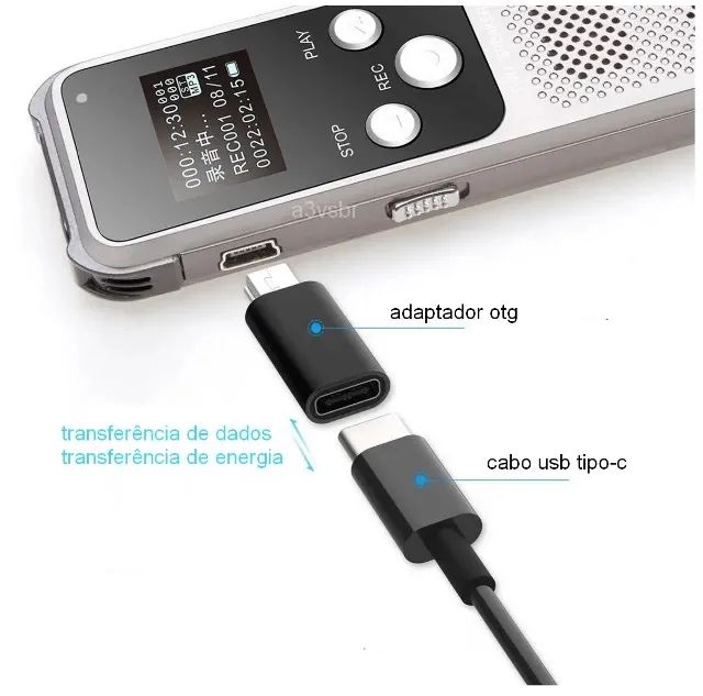 A3vsbr adaptador otg com conector tipo-c fêmea pra mini-b v3 macho  - Foto 5