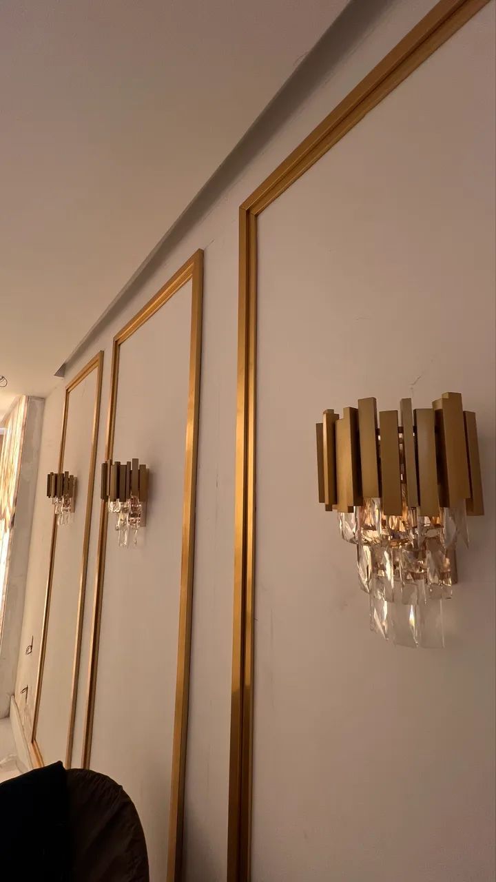 KIT 3 ARANDELAS | DOURADO + CRISTAL - Foto 2