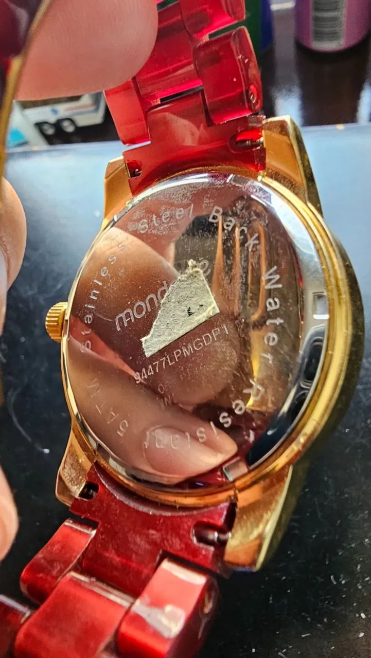 Relógio Feminino Mondaine Vermelho - Foto 4