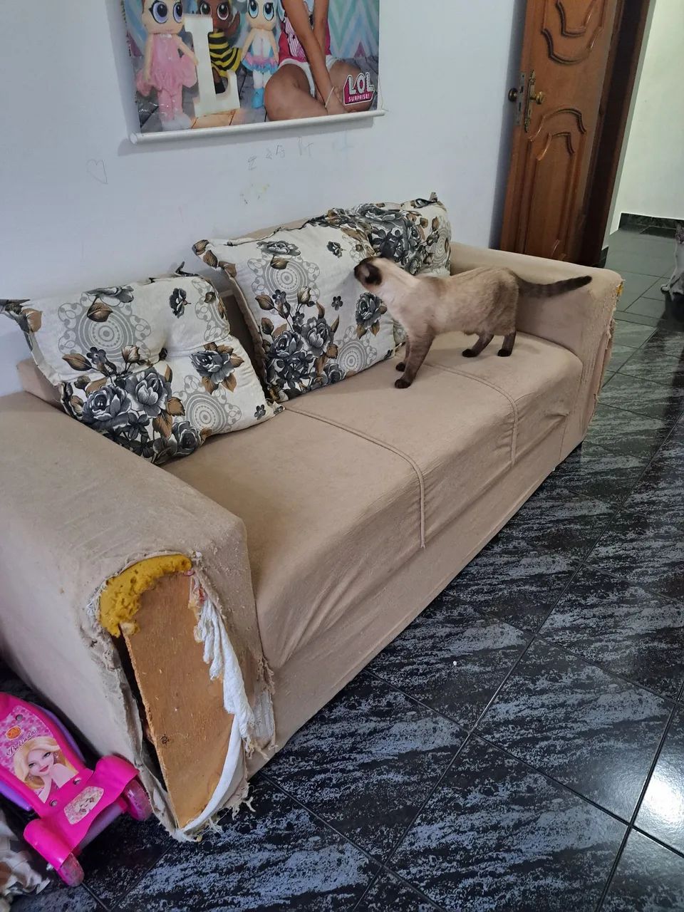 Sofá 3 lugares usado - Foto 4