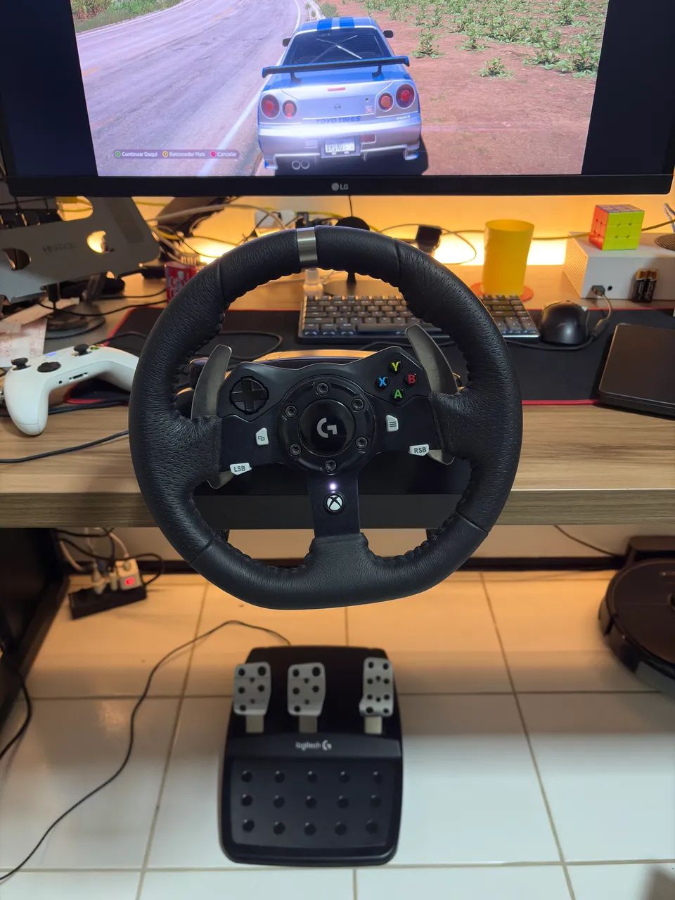 Volante Logitech G920 + Pedais - Xbox/PC - Foto 2