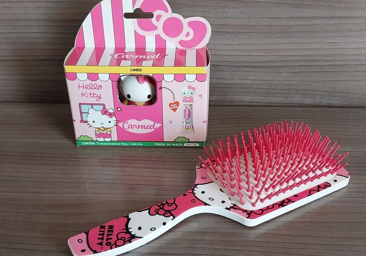 Kit Carmed Hello Kitty NOVO e Linda Escova - Foto 2