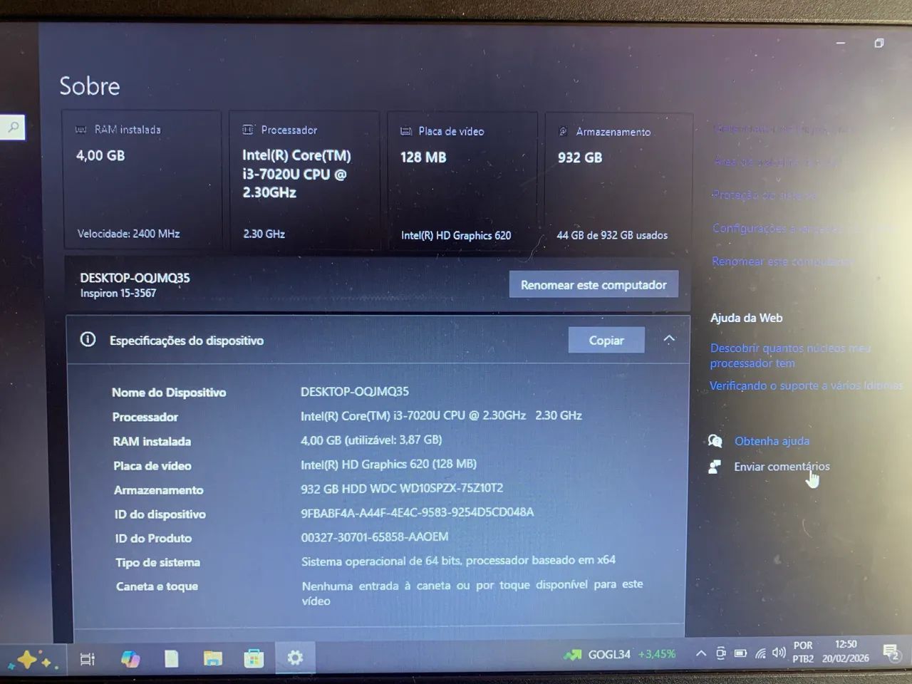 Notebook Inspiron 15  - Foto 5