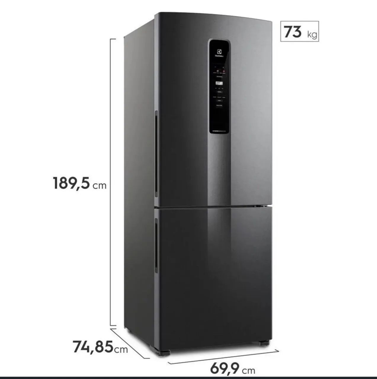 Geladeira Electrolux Frost Free Inverter 490L com AutoSense Inverse Black Inox Look - Foto 2