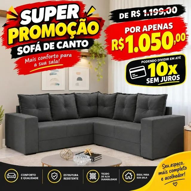 Sofá de Canto Patricia Cinza