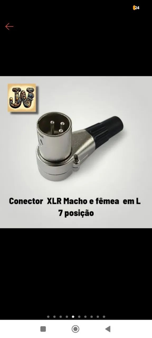 Plug xlr 90 graus  - Foto 2