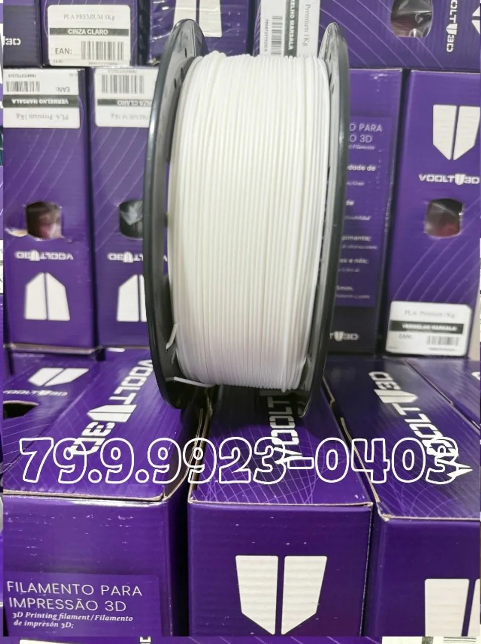 Filamento pla voolt 3d branco