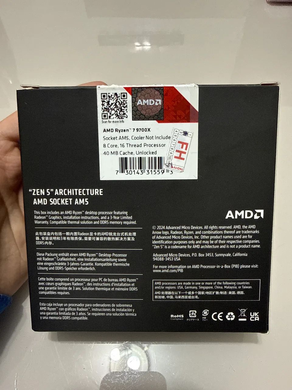 Ryzen 7 9700X AM5 | Impecável | Alto Desempenho | Oportunidade