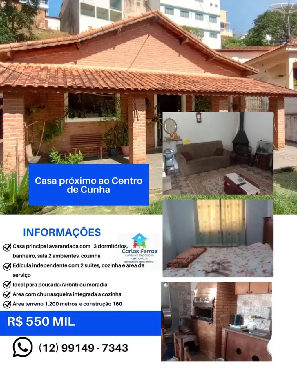 Casa próximo ao Centro em Cunha