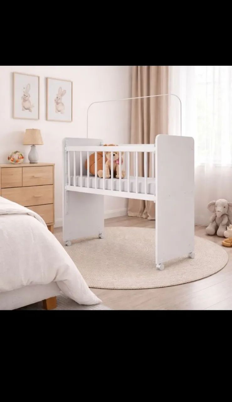 Mini berço infantil com colchão  - Foto 4