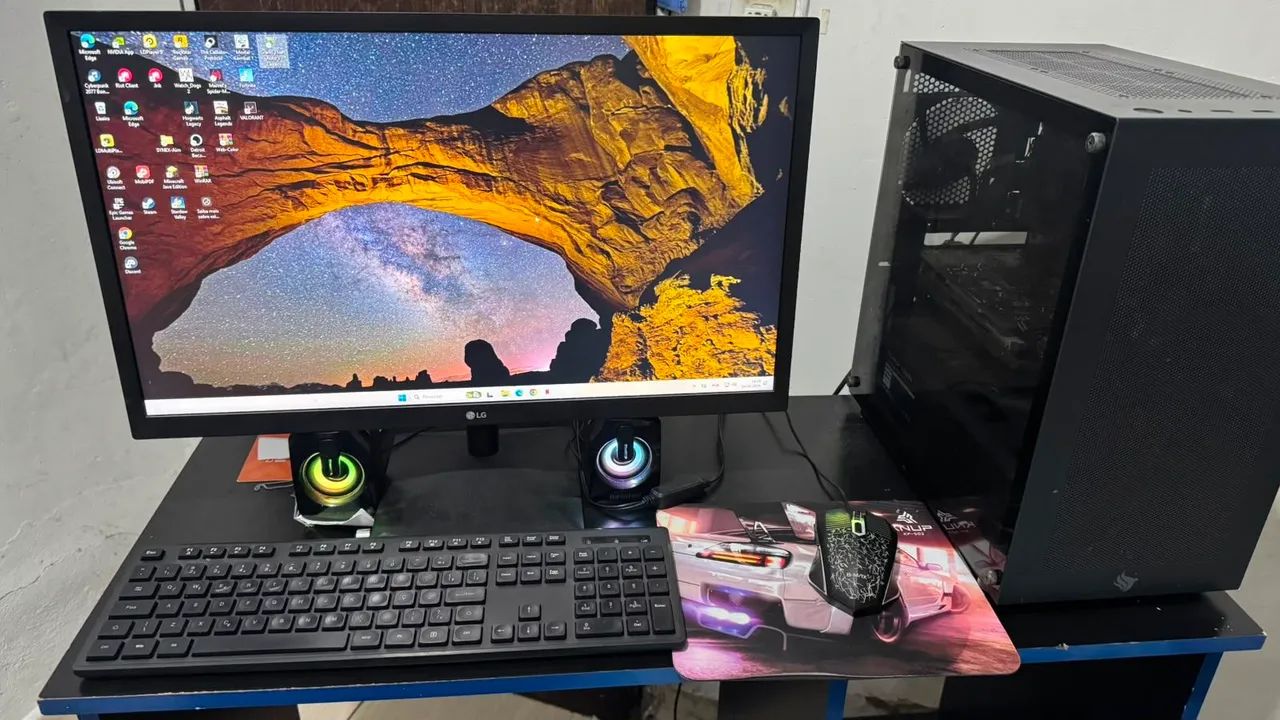 Computador gamer, completo 16 gigas RAM ddr4, HD 1 terá,monitor 24 polegadas entrada hdmi  - Foto 5