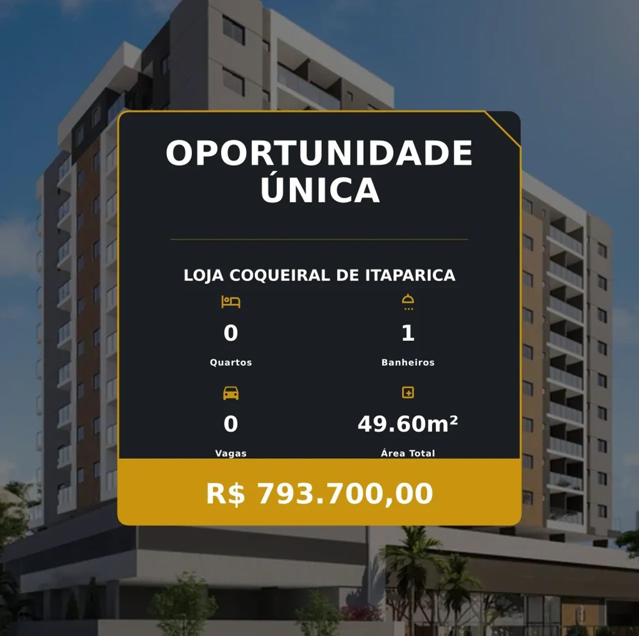 Coqueiral de Itaparica: Lojas com Excelente Visibilidade e Acesso Fácil!